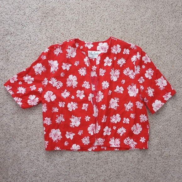Hawaiian Top New Looks Made In The USA Cute Summer Vacation Shirt - Picture 1 of 4